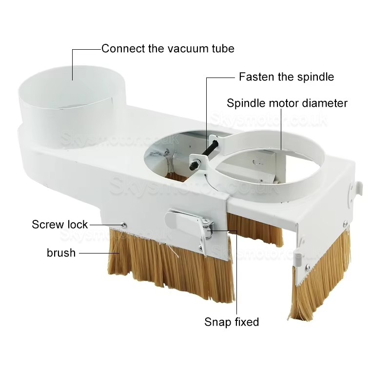 65mm/80mm/100mm/120mm CNC Spindle Dust Hood Suction Hood Dust Collector